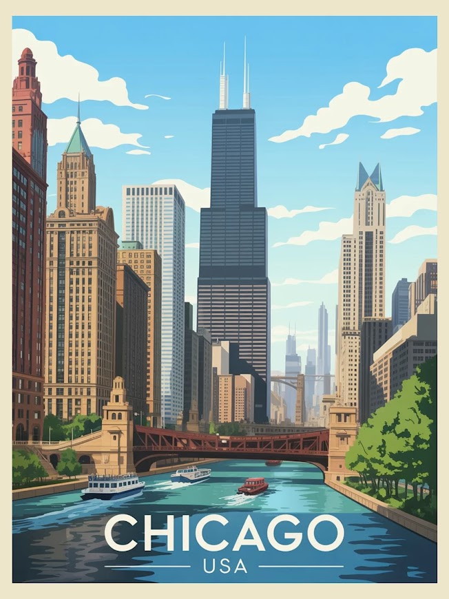 Malen nach Zahlen - Chicago, USA