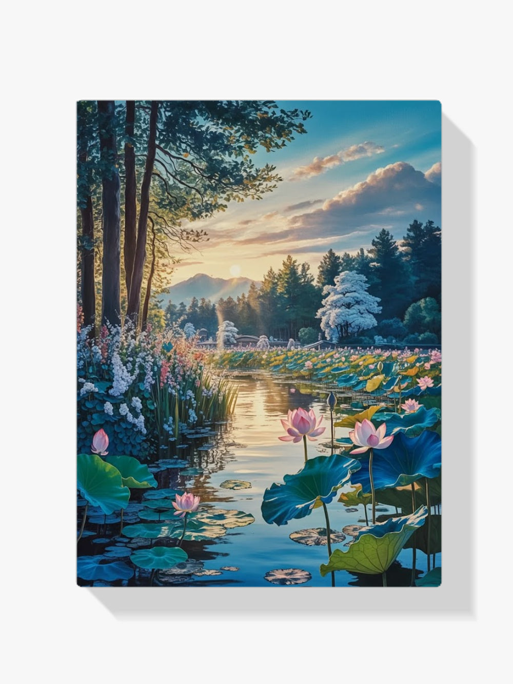 Malen nach Zahlen - Das Erwachen des Lotus-Teichs