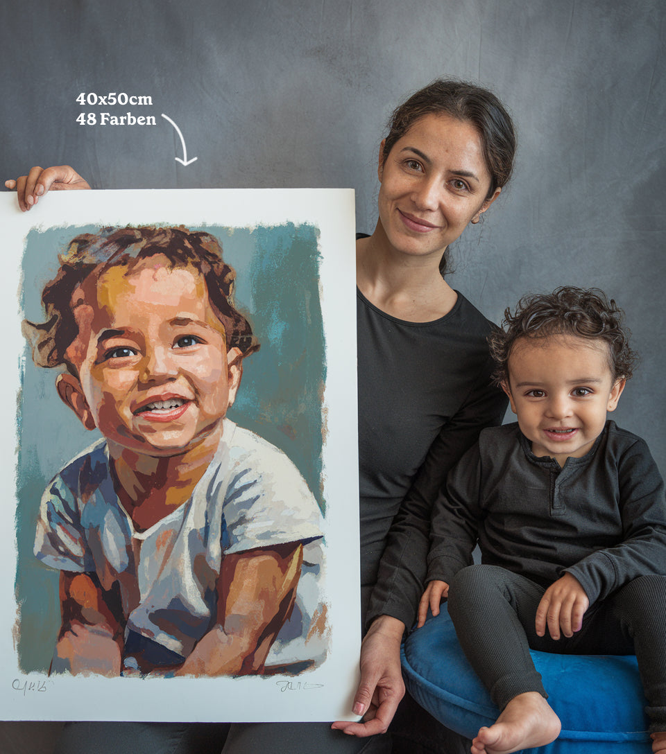 Malen nach Zahlen Dein Wunschmotiv 40x50cm 48 farben