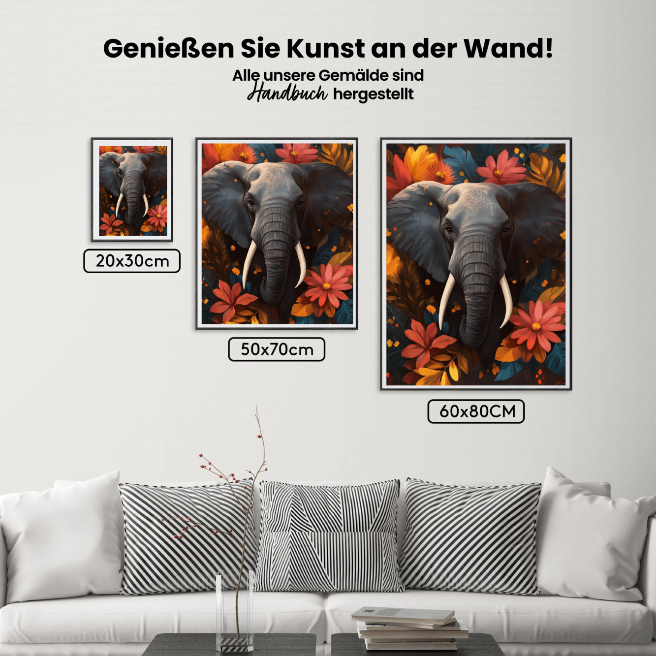 Malen nach Zahlen - Elefantenblüten