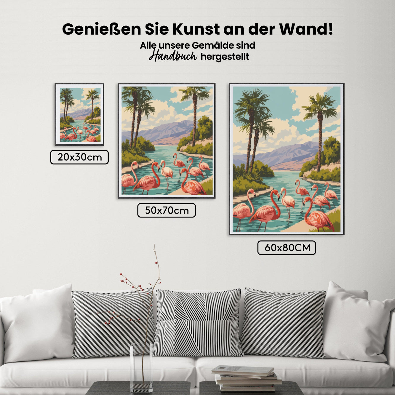 Malen nach Zahlen - Flamingo-Fiesta