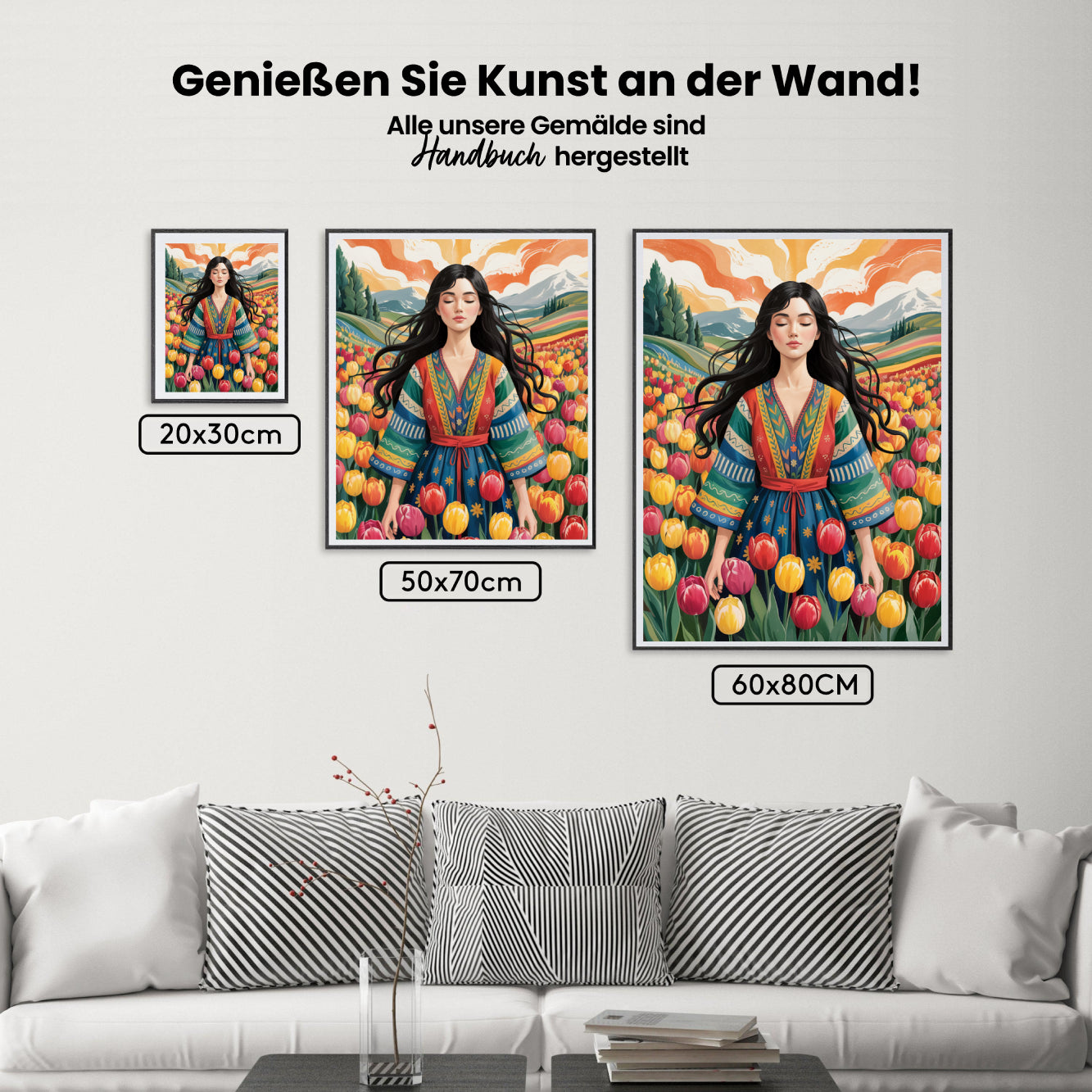 Malen nach Zahlen - Frau in Blüte