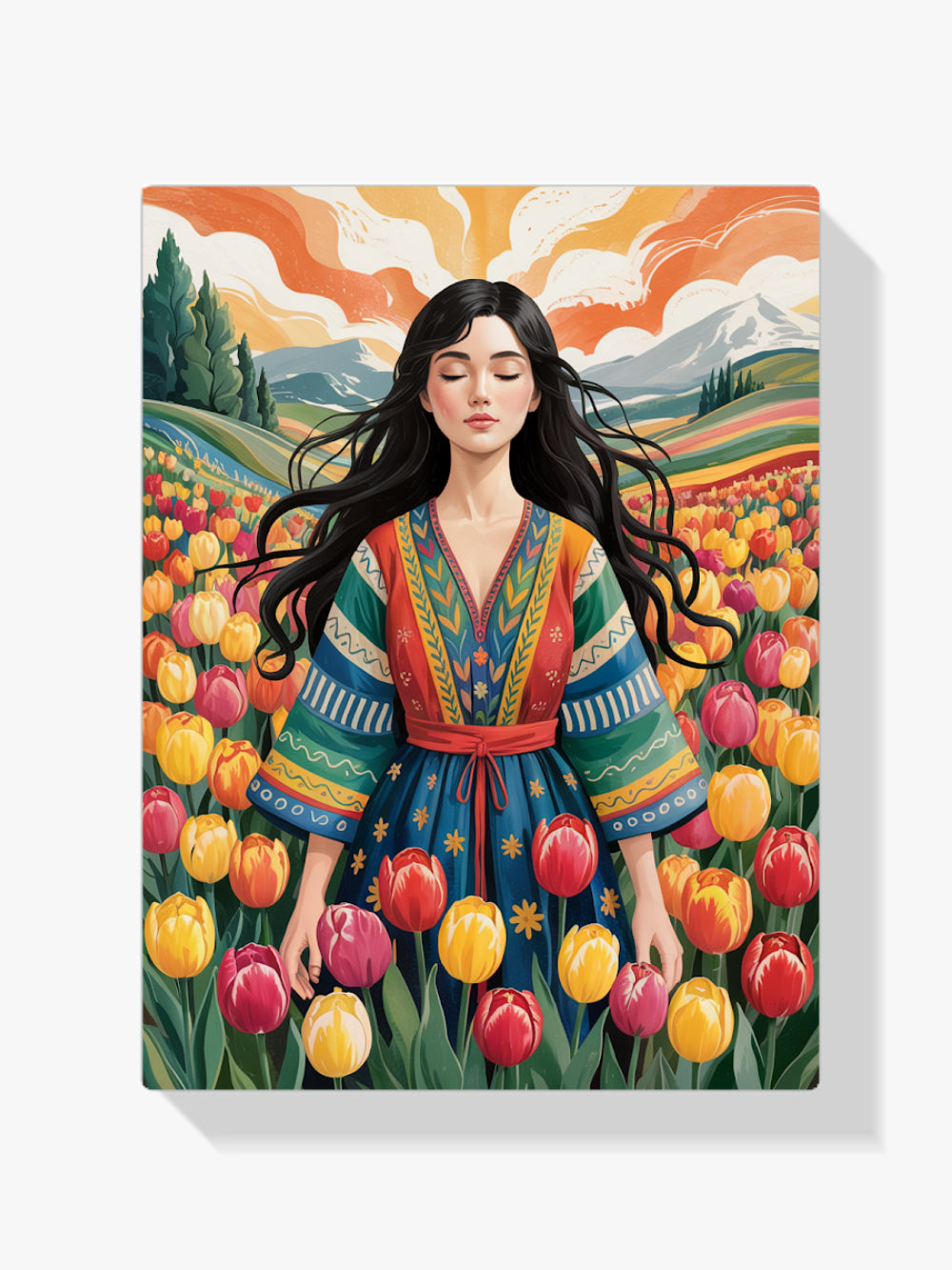 Malen nach Zahlen - Frau in Blüte