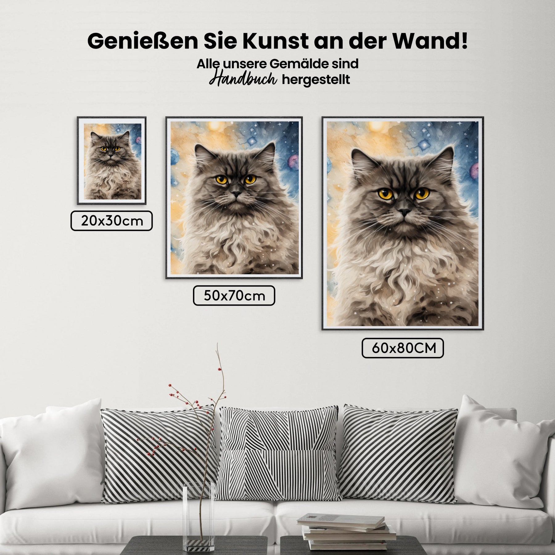 Malen nach Zahlen - Galaktisches Katzenporträt