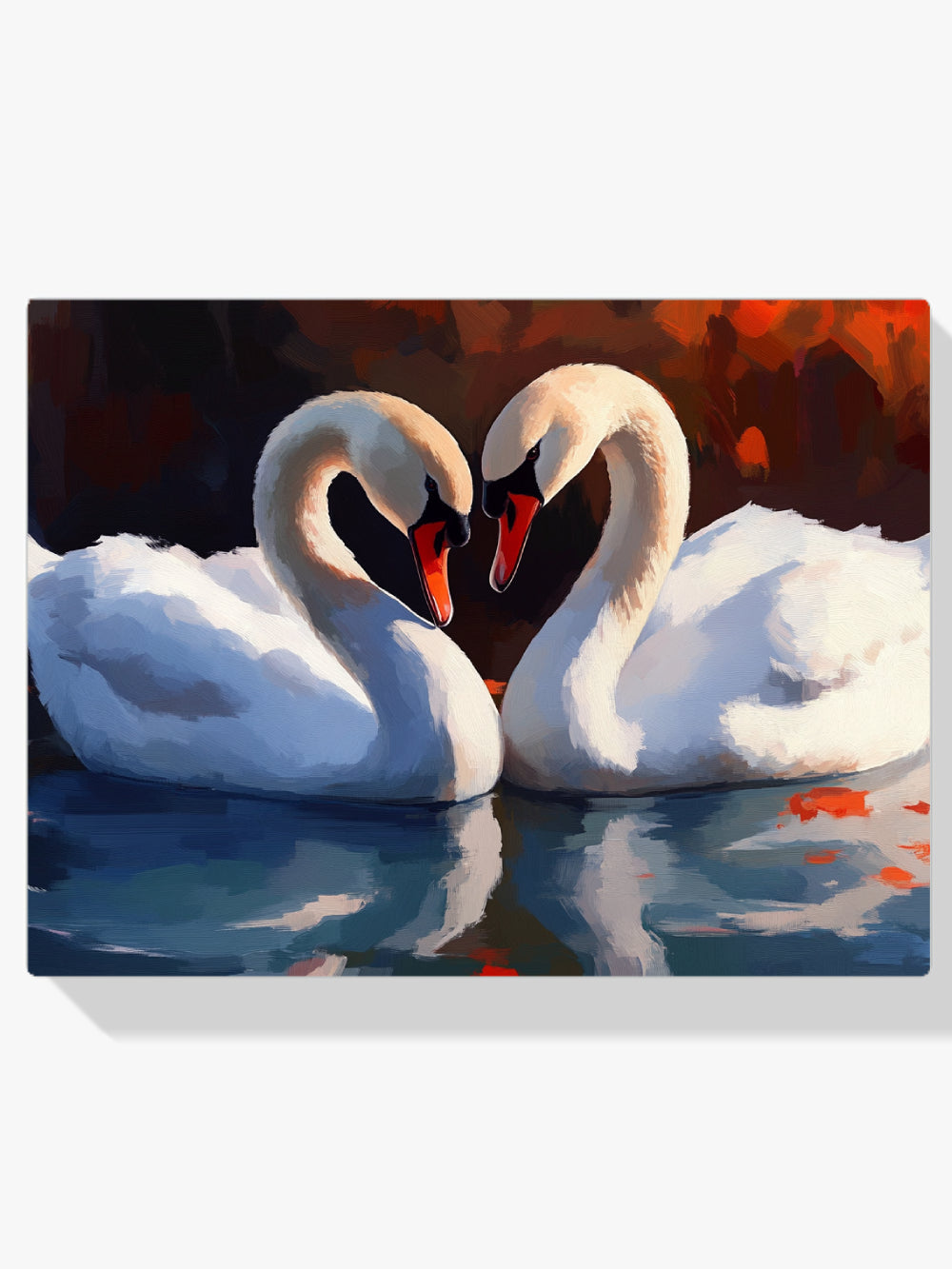 Malen nach Zahlen - Romantisches Schwanenpaar V1