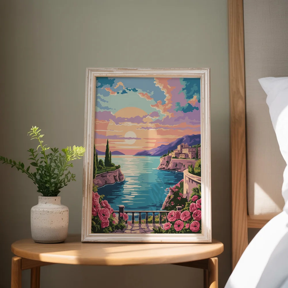 Malen nach Zahlen – Sonnenuntergang über der Provence-4