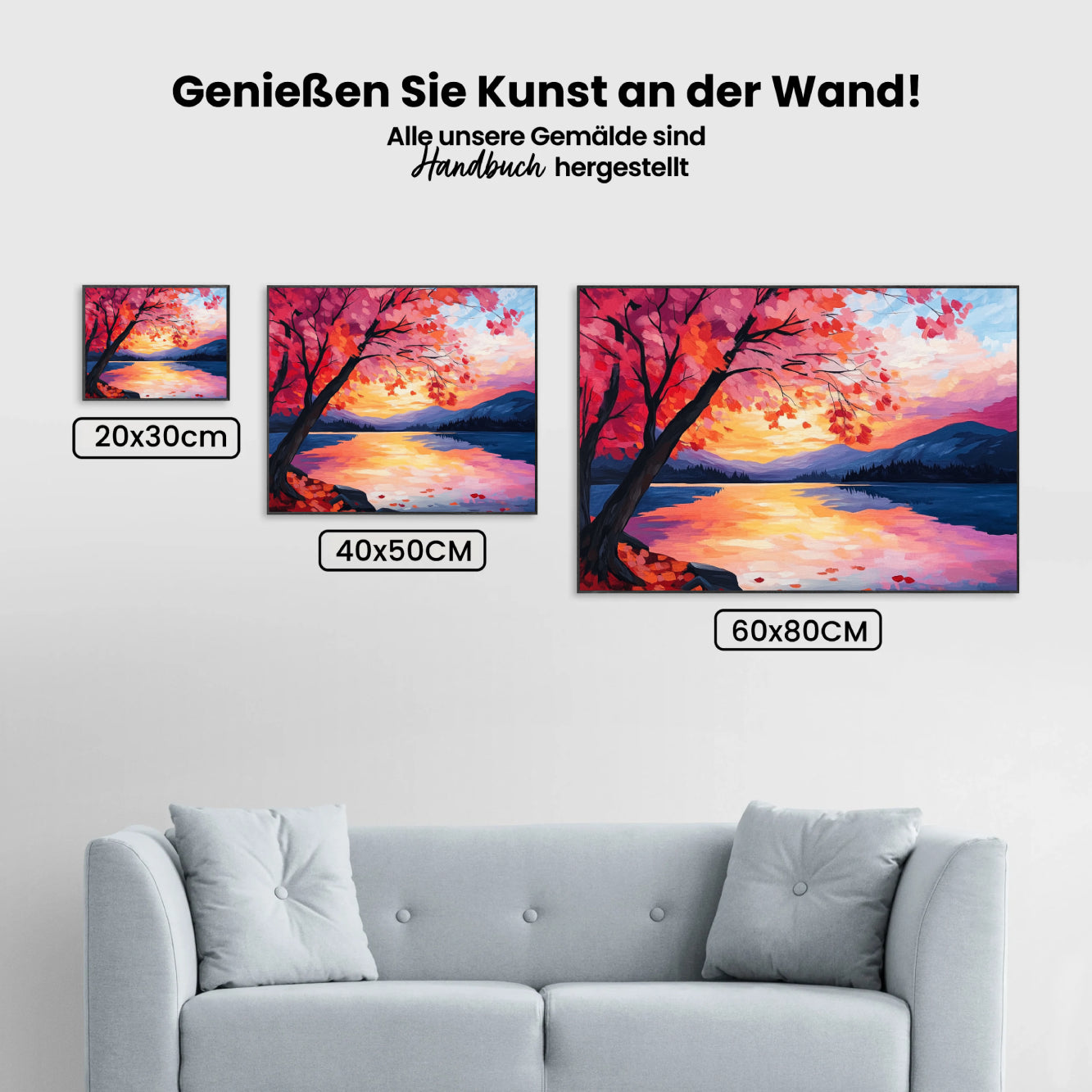 Malen nach Zahlen - Sonnenuntergangsweg