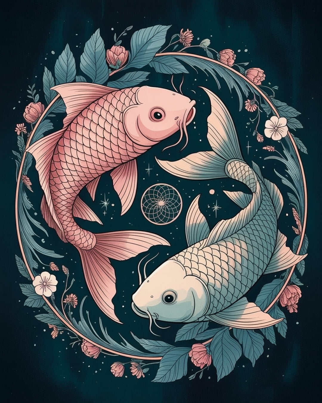 Malen nach Zahlen - Sternzeichen - Fische