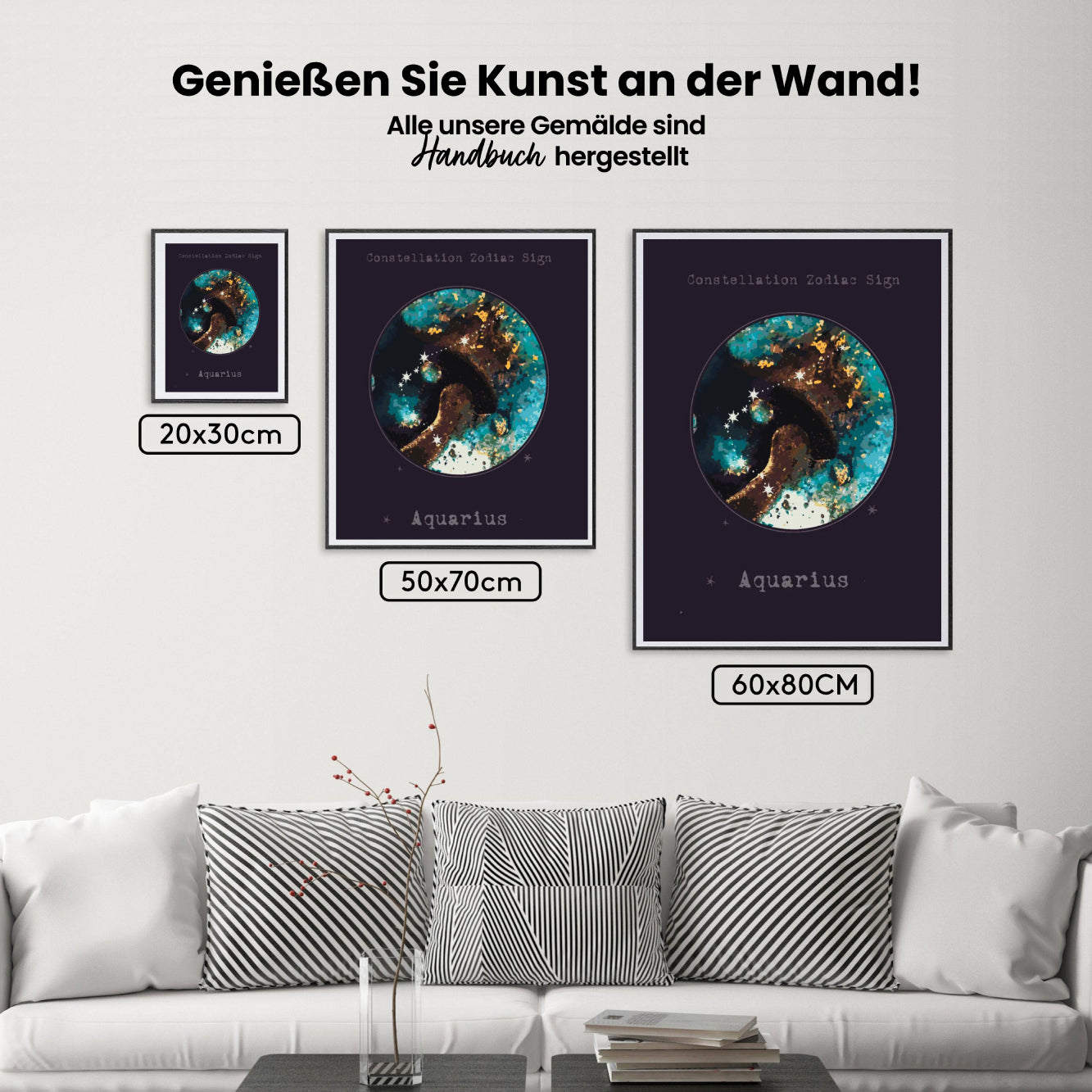 Malen nach Zahlen - Sternzeichen - Wassermann