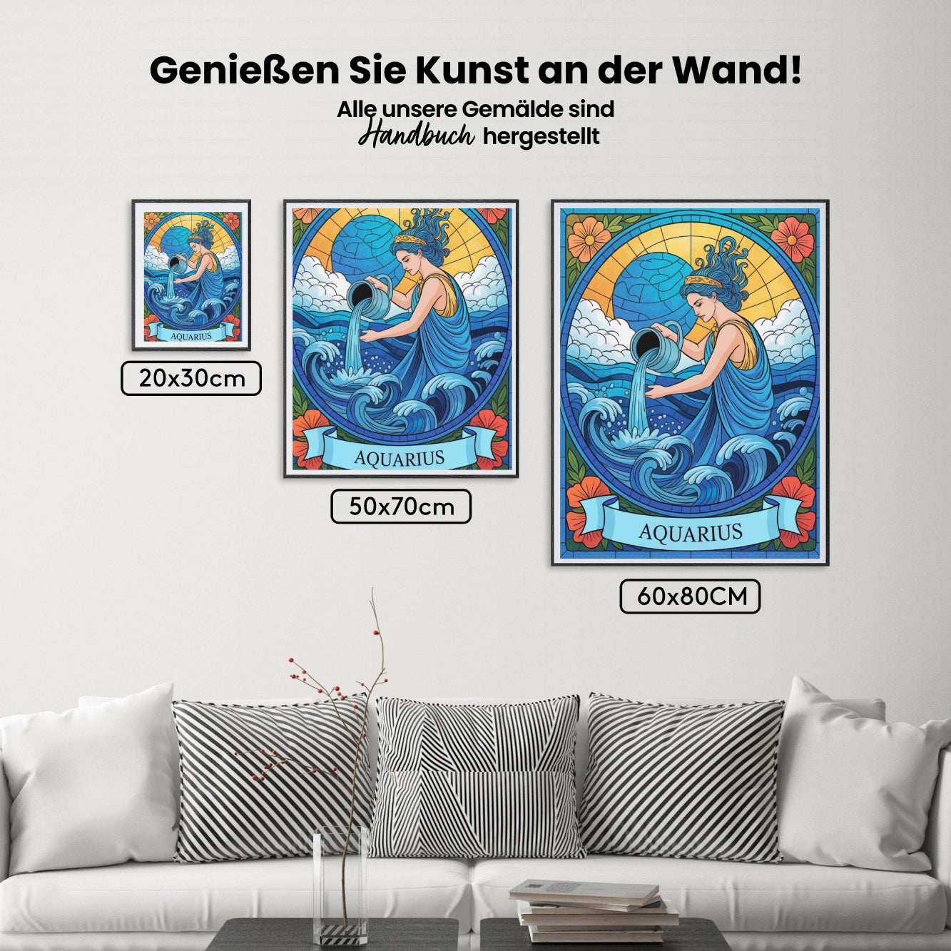 Malen nach Zahlen - Sternzeichen - Wassermann