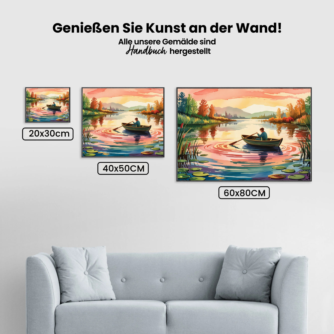 Malen nach Zahlen - Stille Wasser, sanfte Pinselstriche