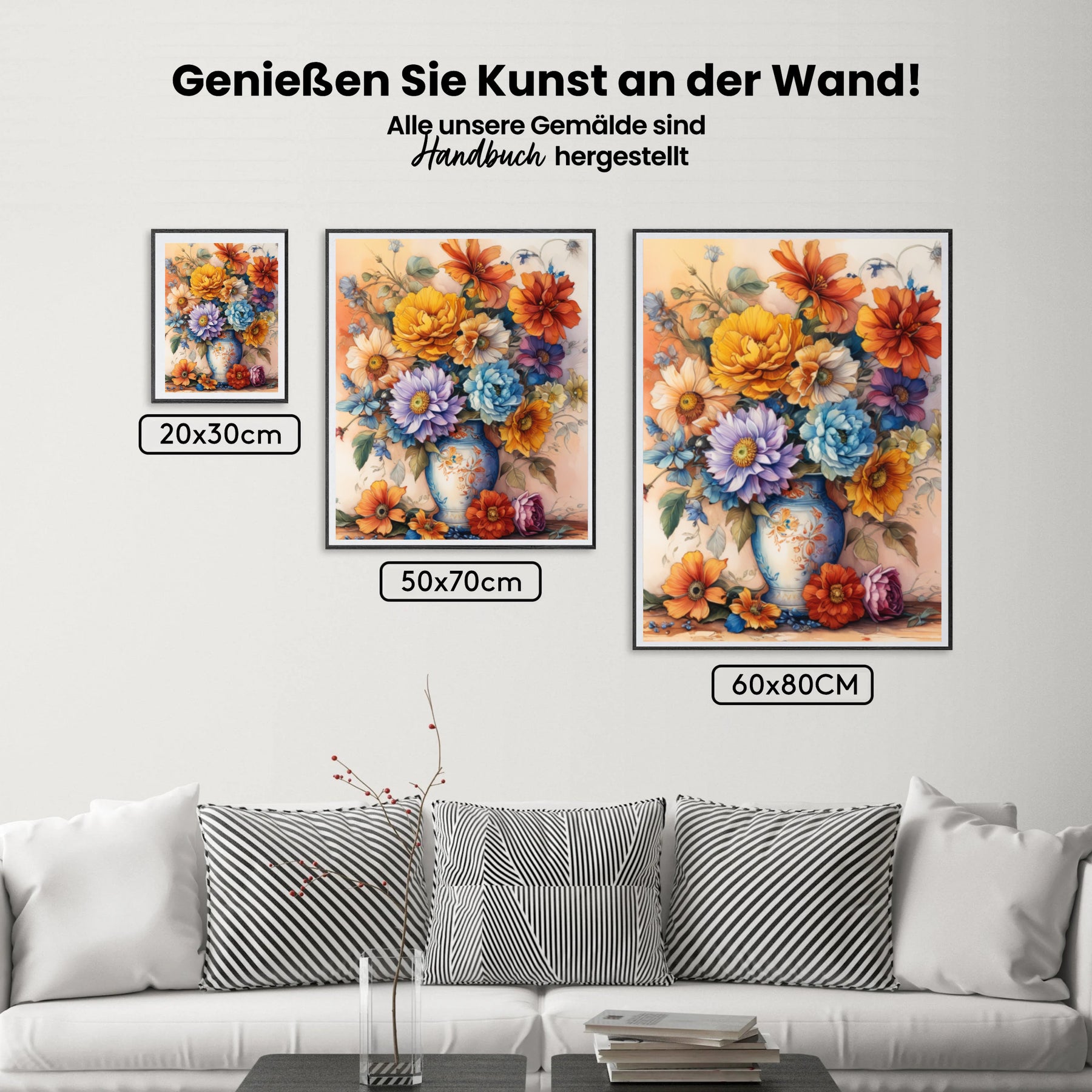 Malen nach Zahlen - Stillleben in voller Blüte