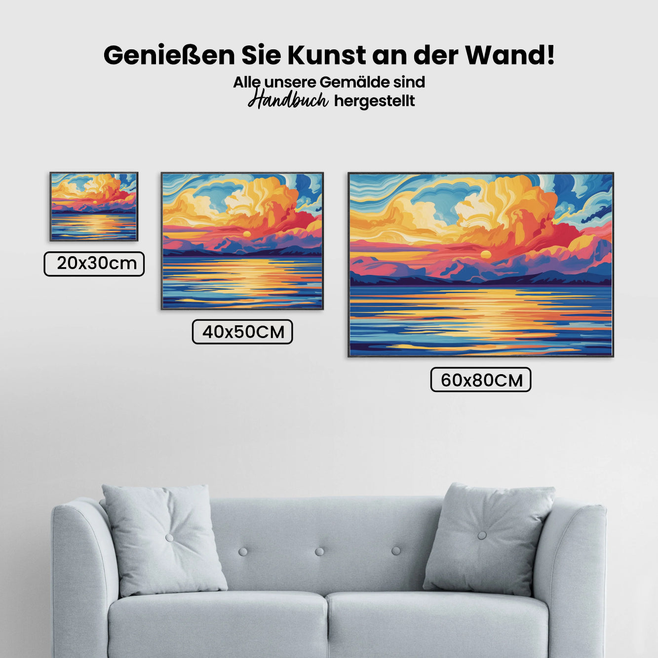 Malen nach Zahlen - Wärmer Horizont