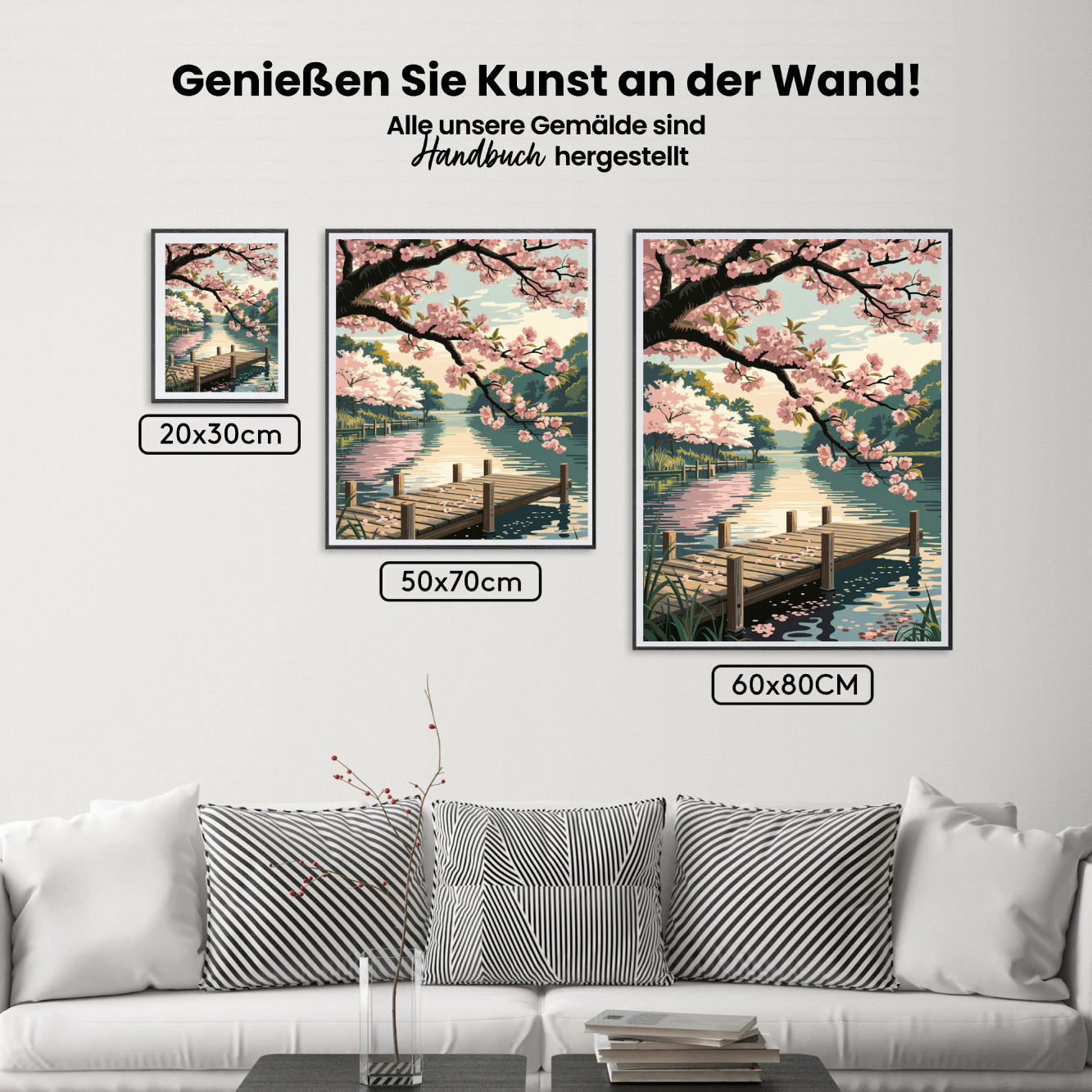 Malen nach Zahlen - Zwitschern und Kirschblüten