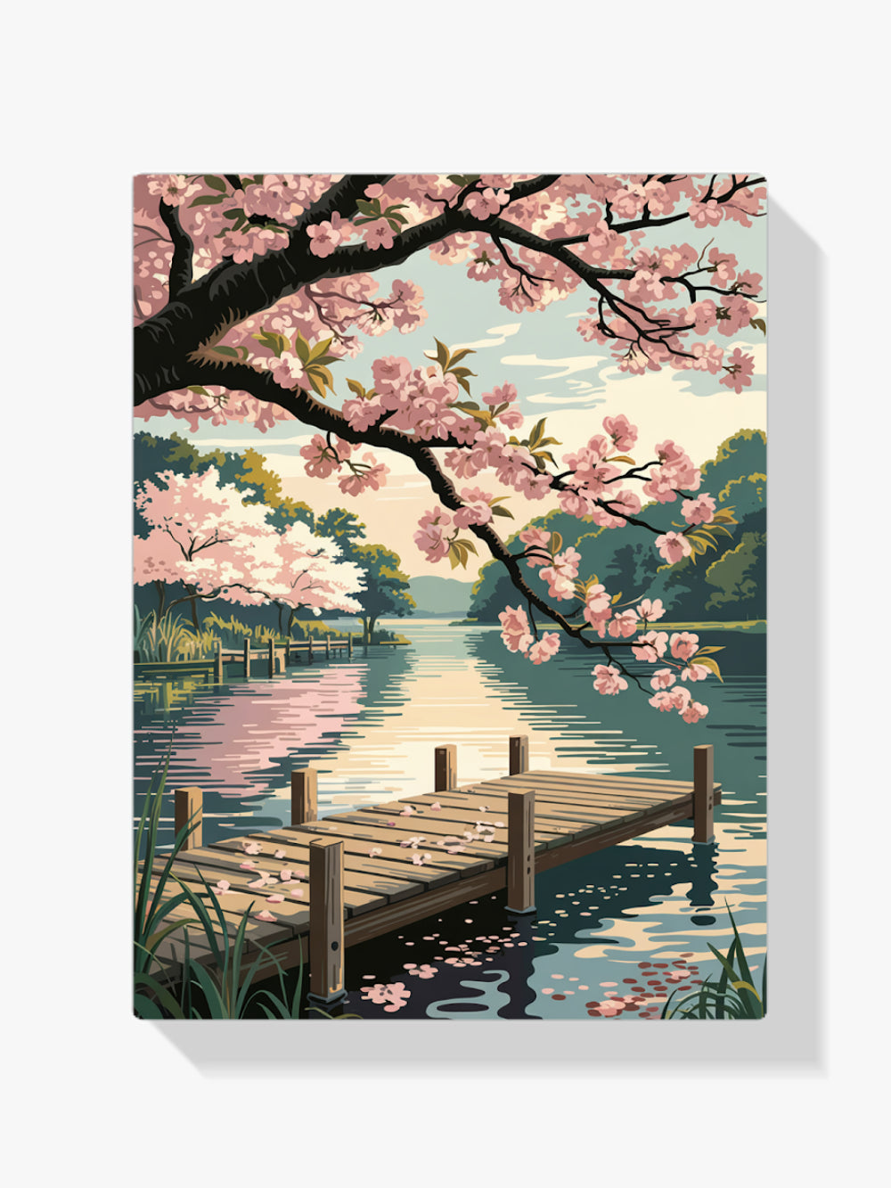 Malen nach Zahlen - Zwitschern und Kirschblüten