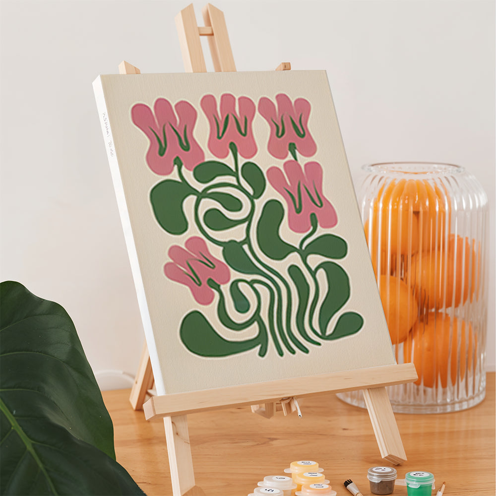 Malen nach Zahlen - 6 Mini-Gemälde | Pflanzen Set