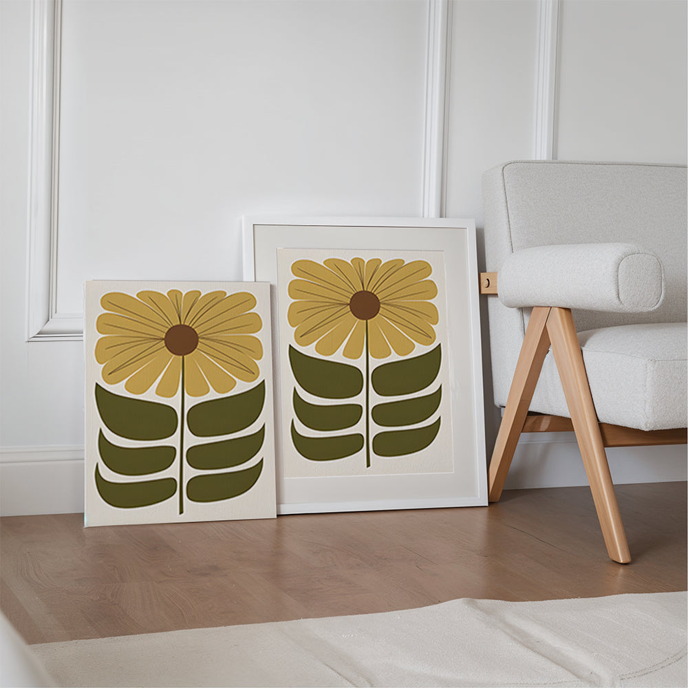 Malen nach Zahlen - 6 Mini-Gemälde | Pflanzen Set