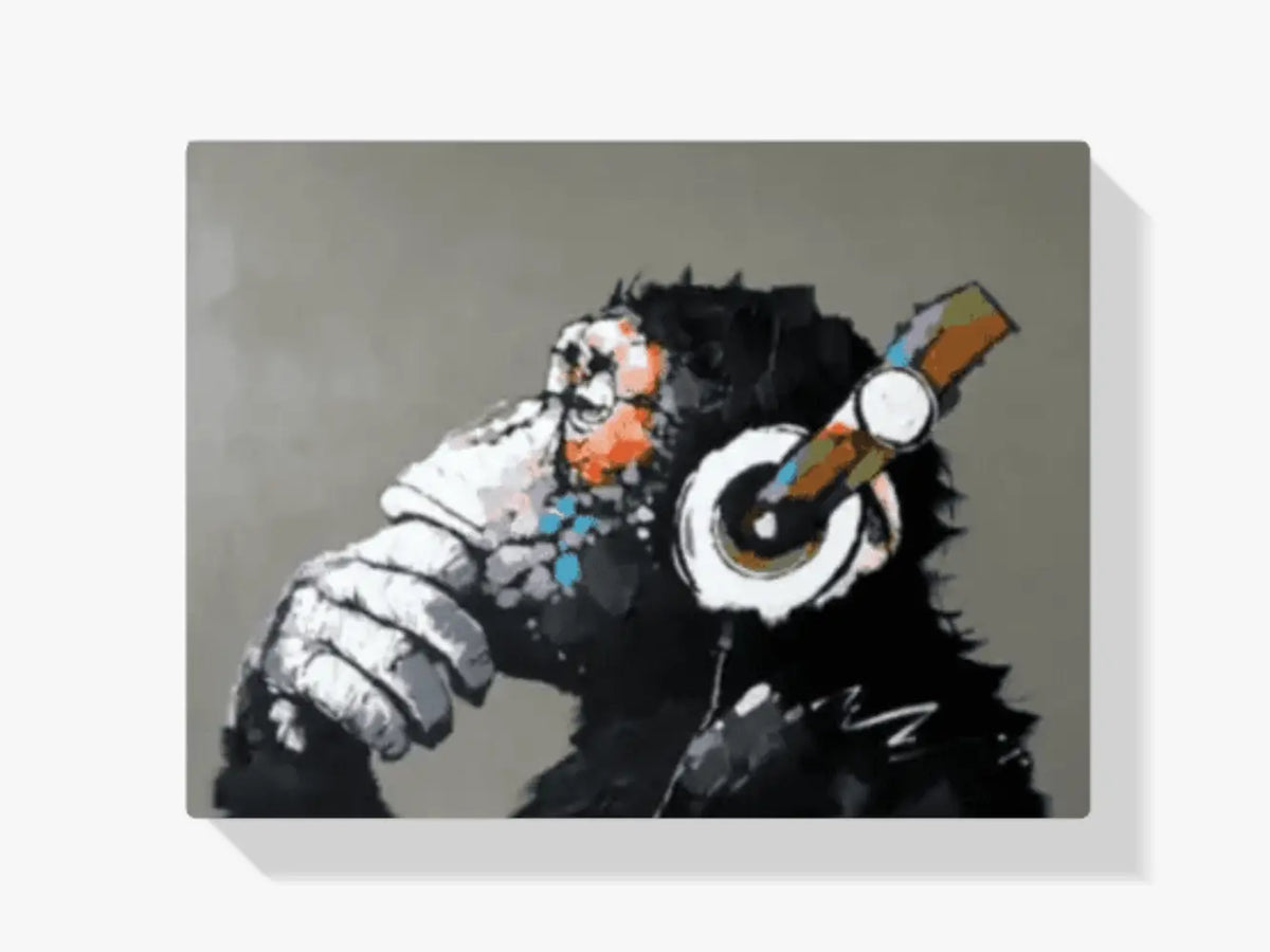 Malen nach Zahlen – Affe kopfhörer