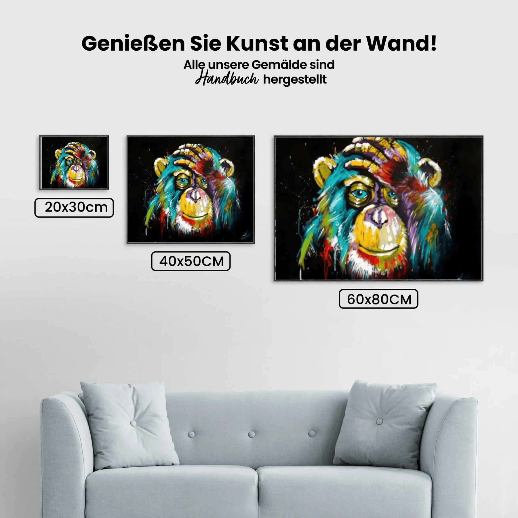 Malen nach Zahlen – Affen