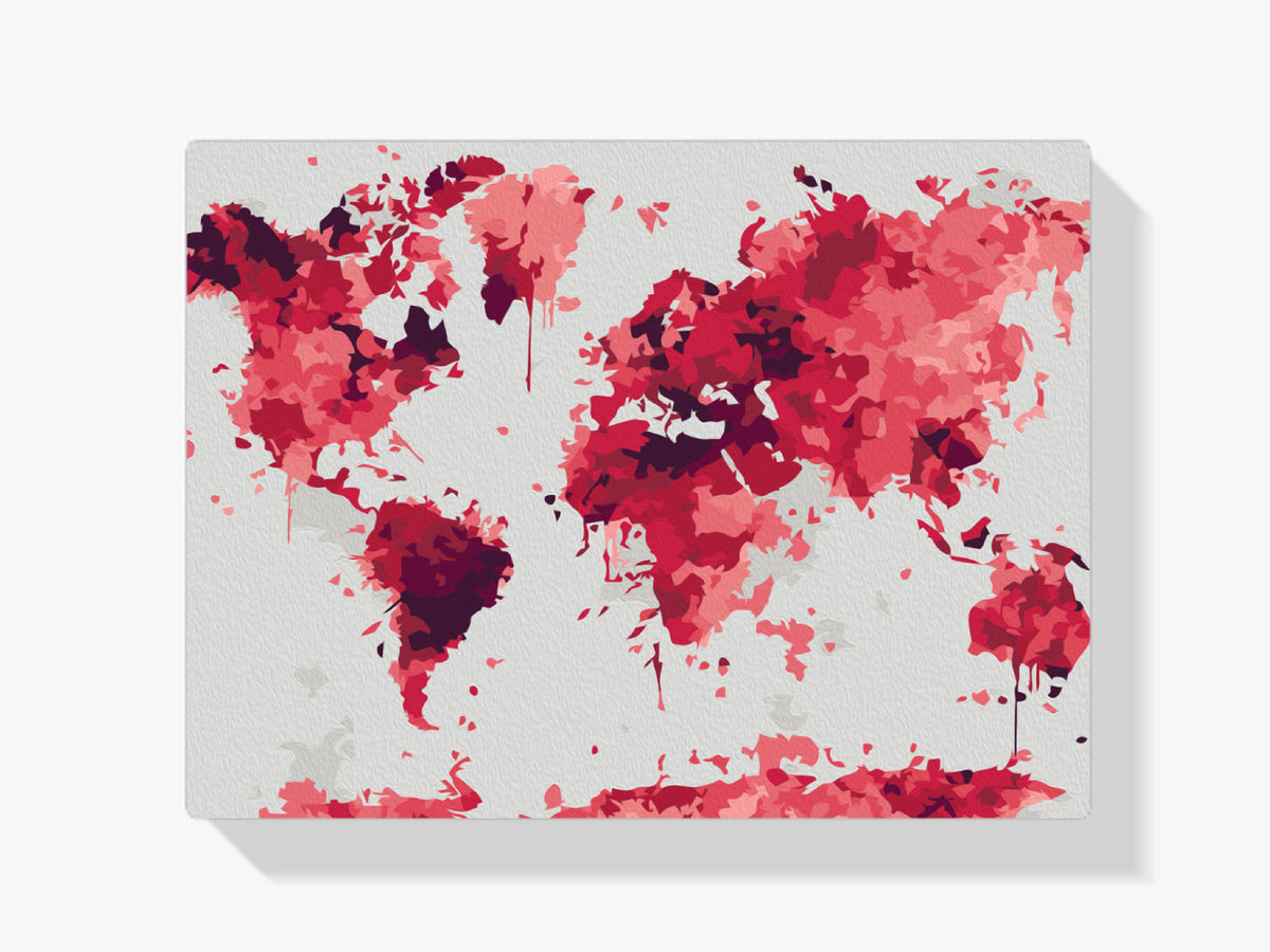 Malen nach Zahlen – Aquarell-Karte