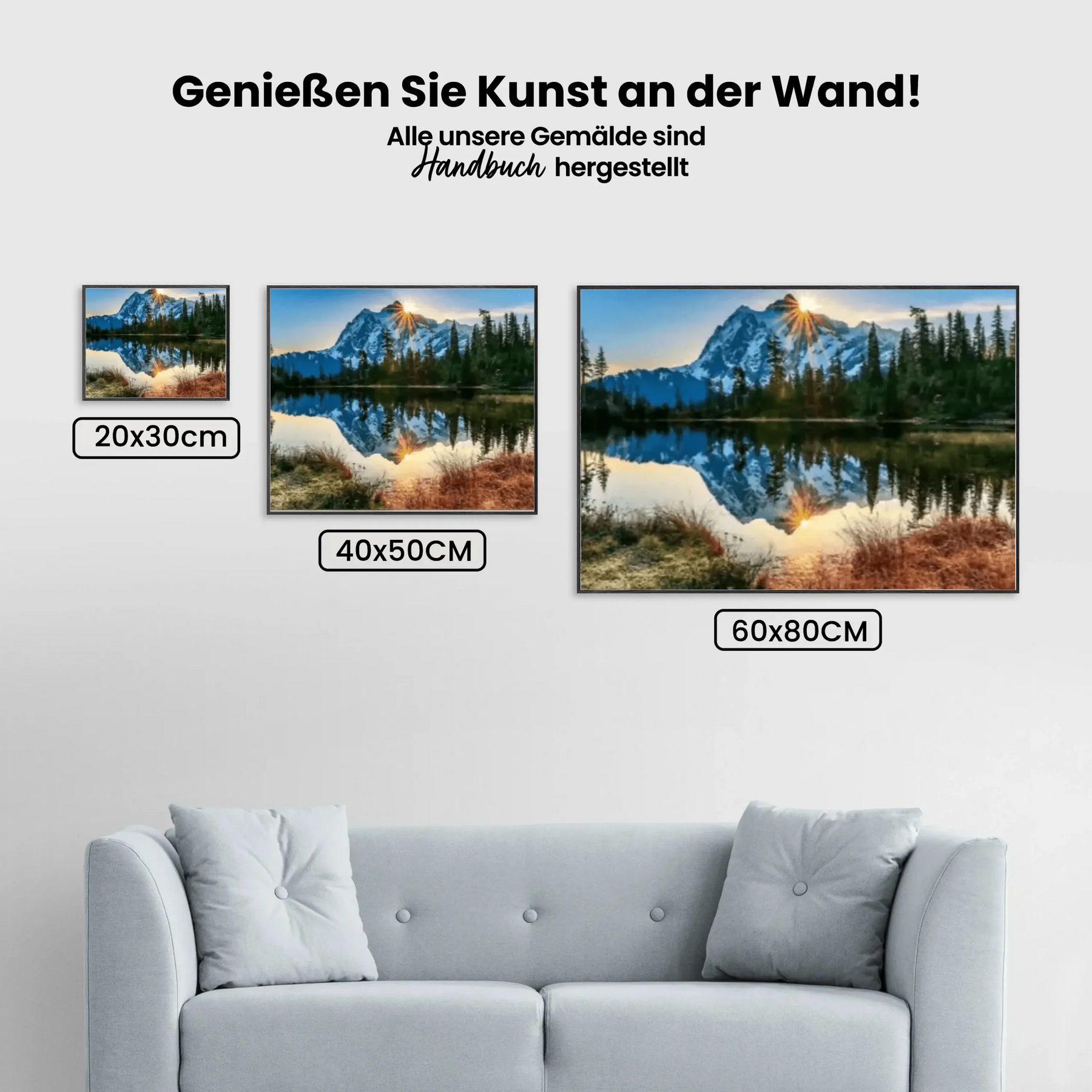 Malen nach Zahlen – Berge vor der Sonne