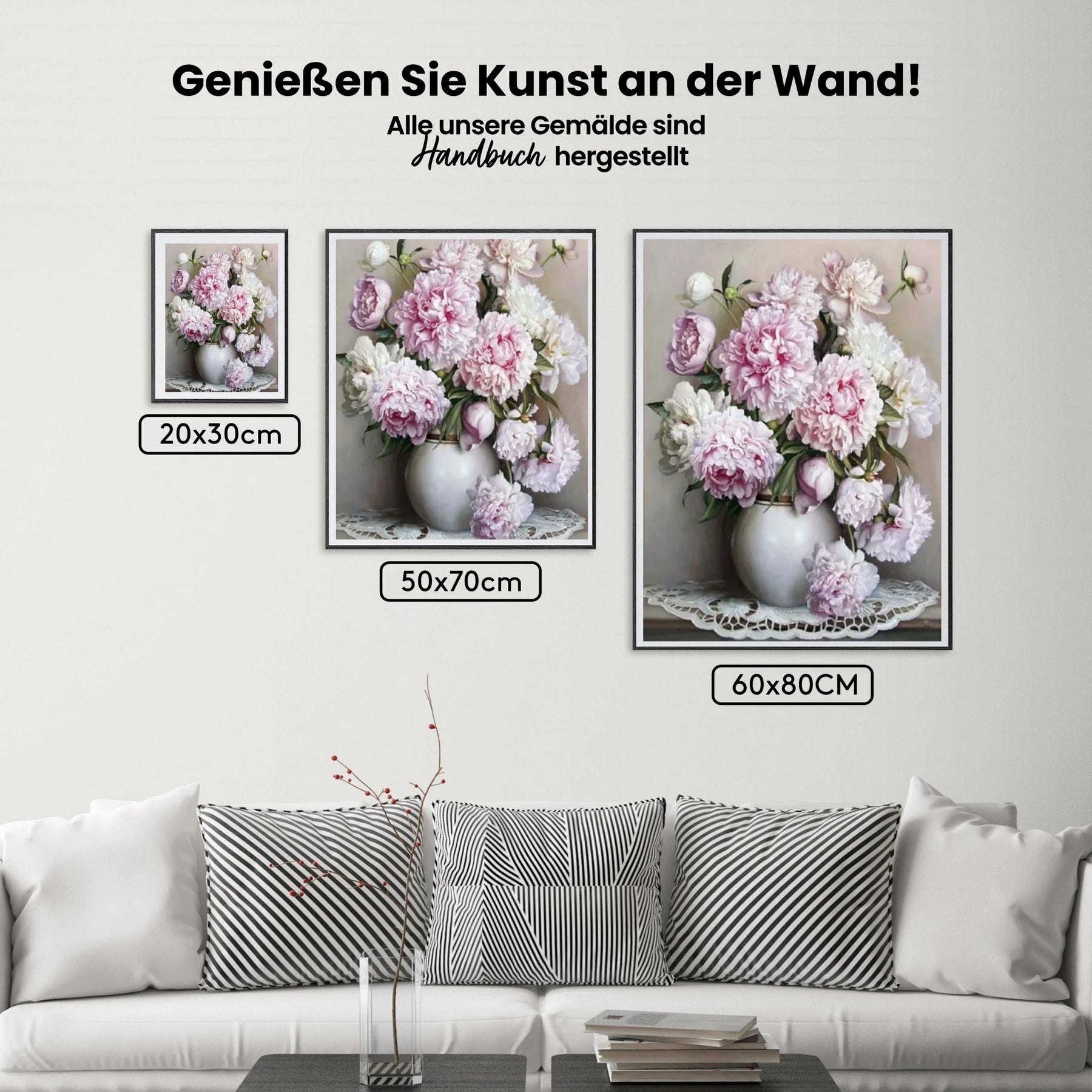 Malen nach Zahlen – Blumenstrauß in Vase