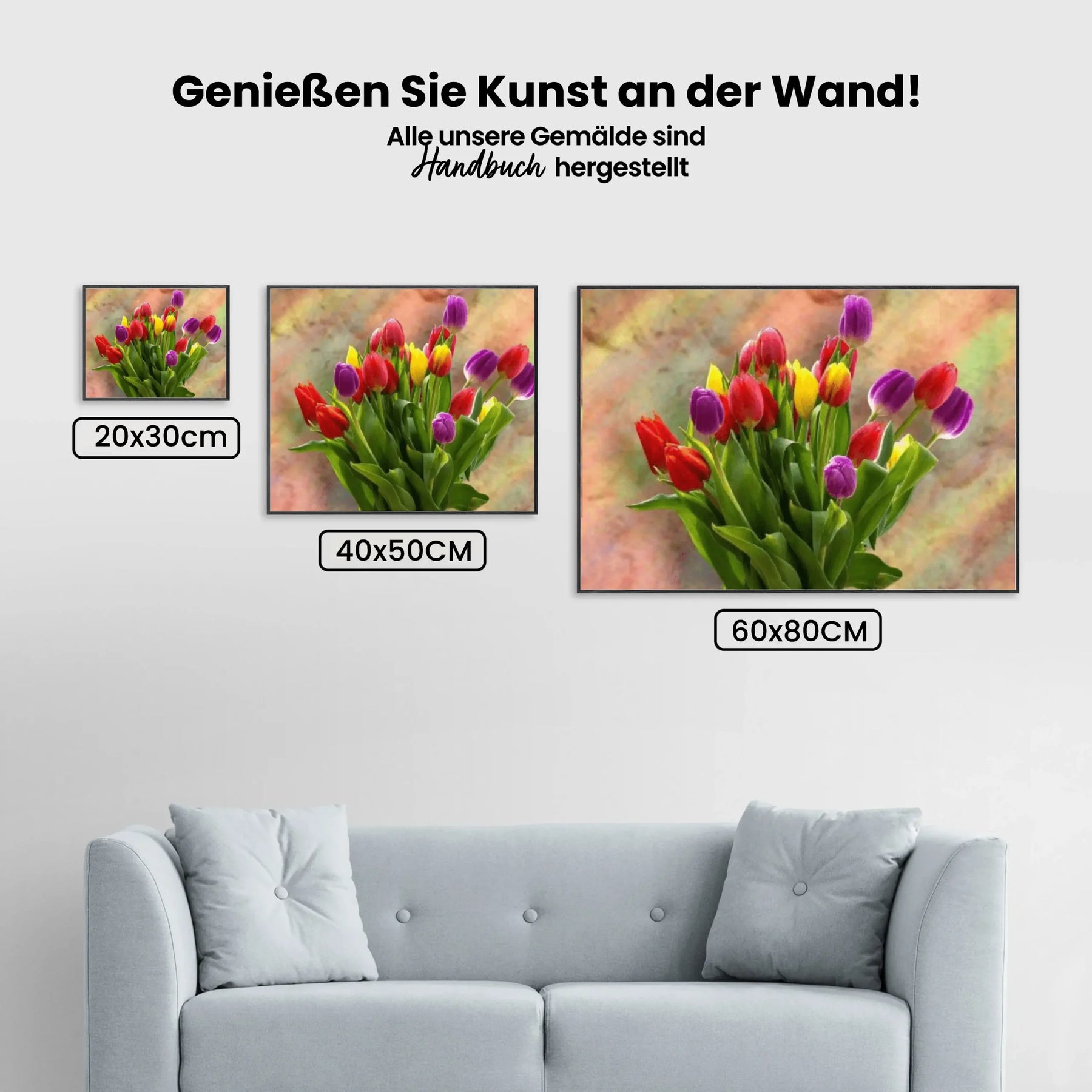 Malen nach Zahlen – Bunte Tulpen