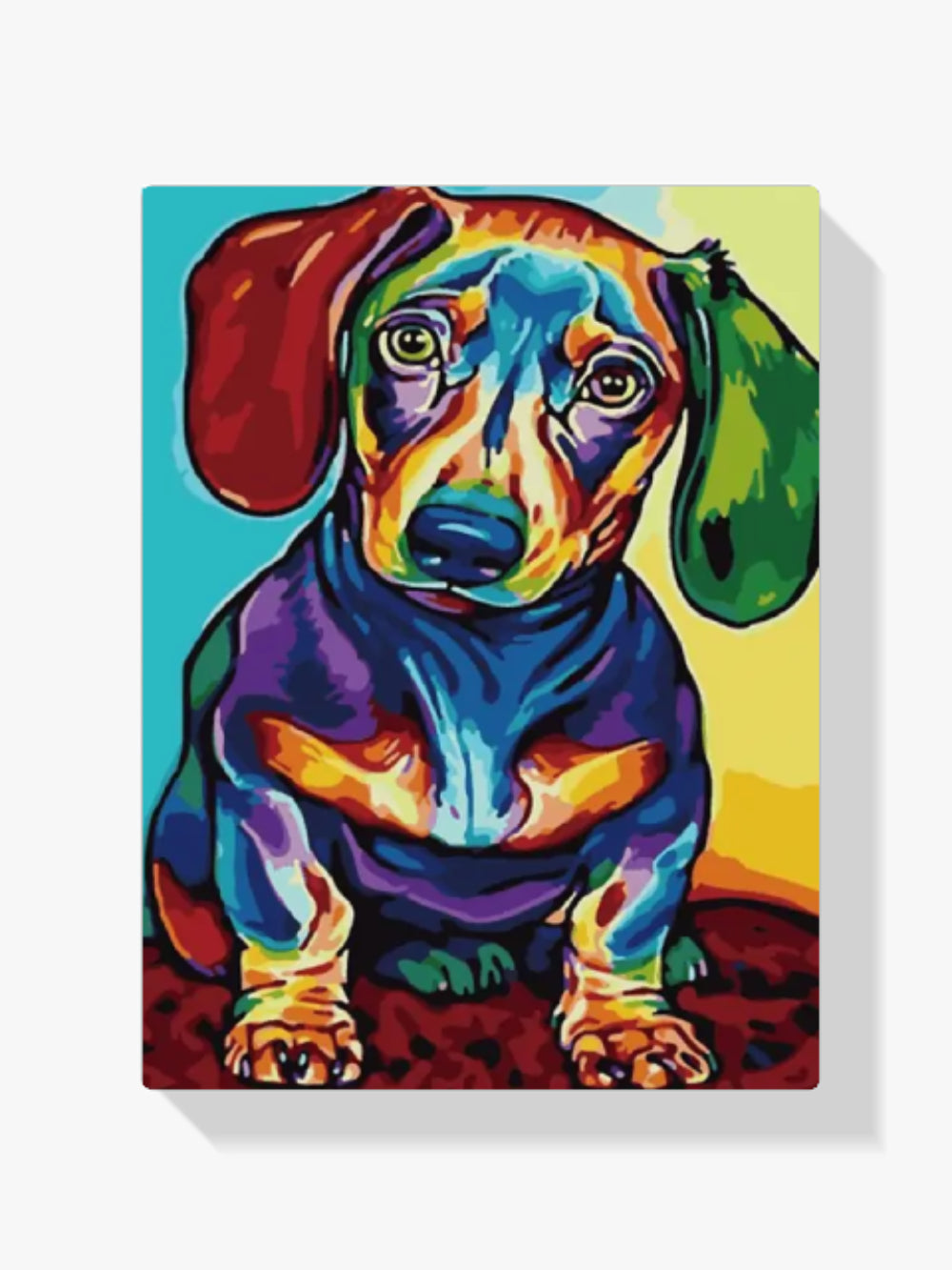 Malen nach Zahlen – Farbiger Dackel