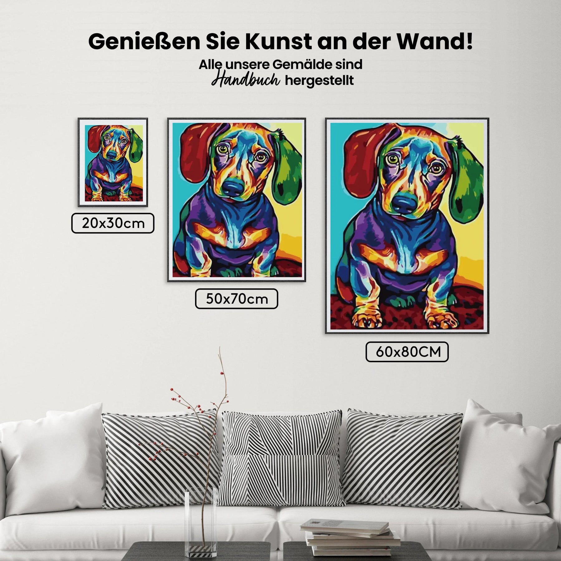 Malen nach Zahlen – Farbiger Dackel