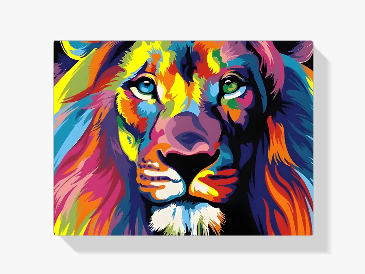 Malen nach Zahlen – Farbiger löwe