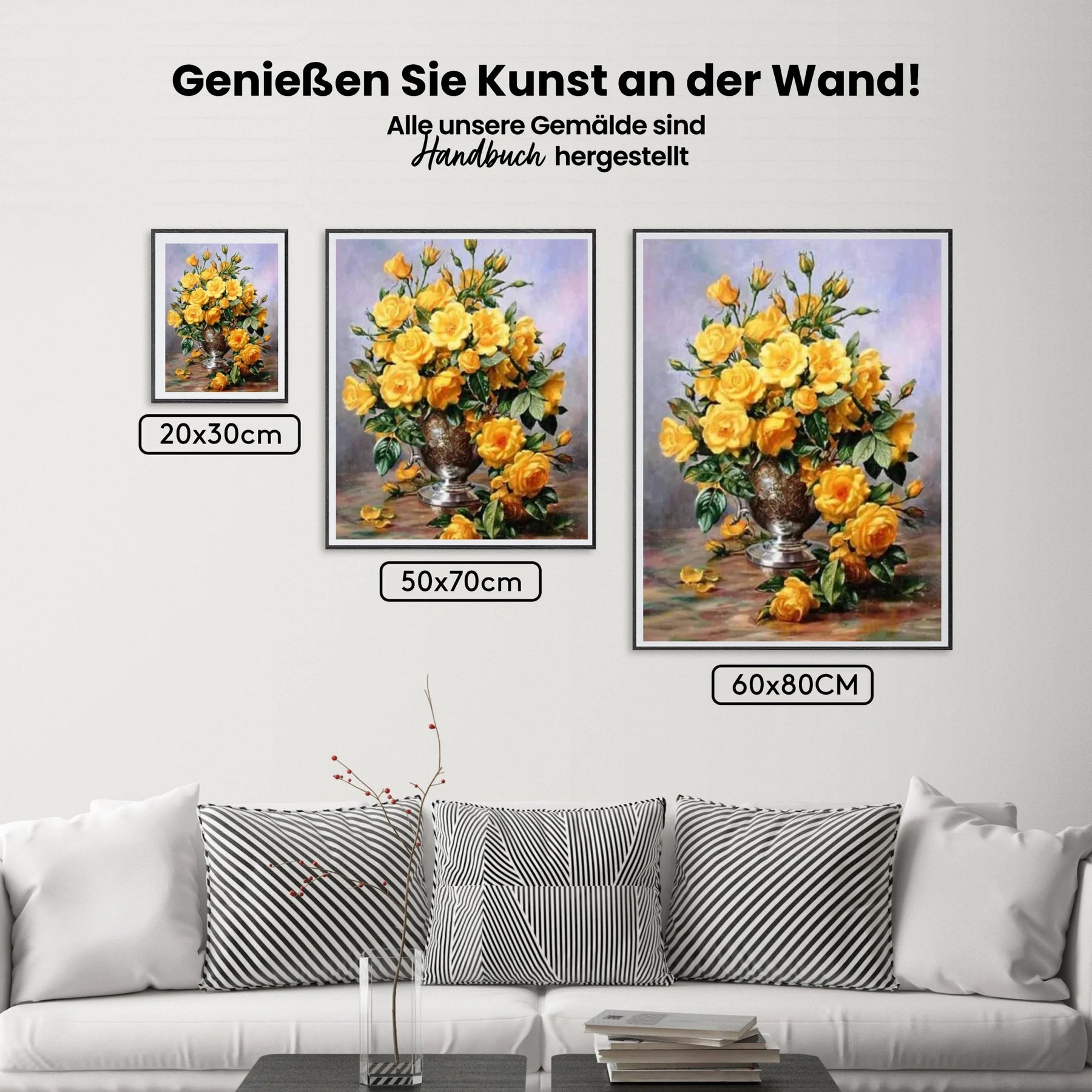 Malen nach Zahlen – Gelbe Blumen in Vase