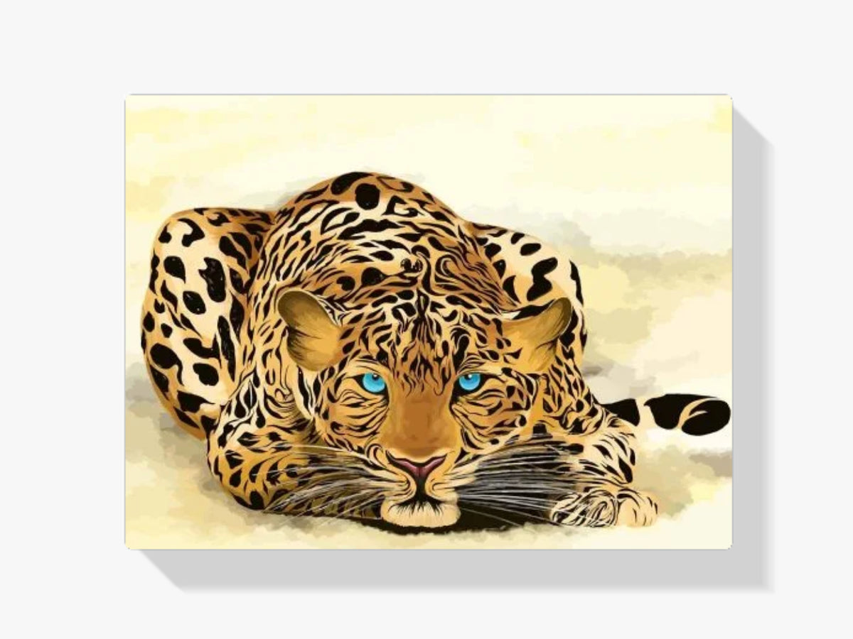 Malen nach Zahlen – Gepard mit blauen Augen
