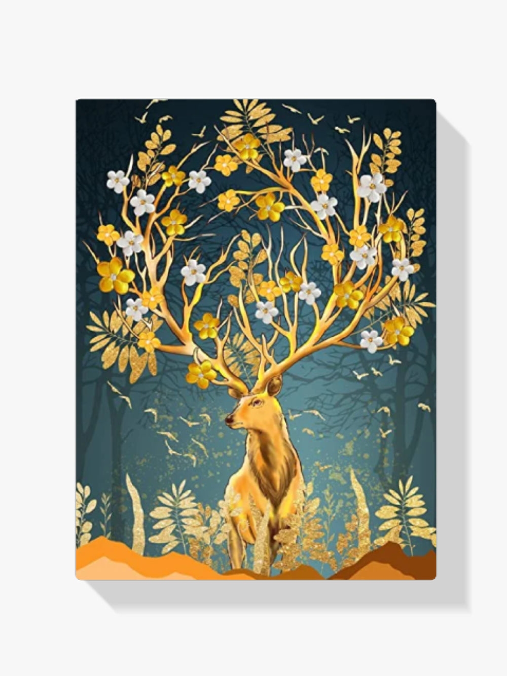 Malen nach Zahlen – Goldhorn-Hirsch