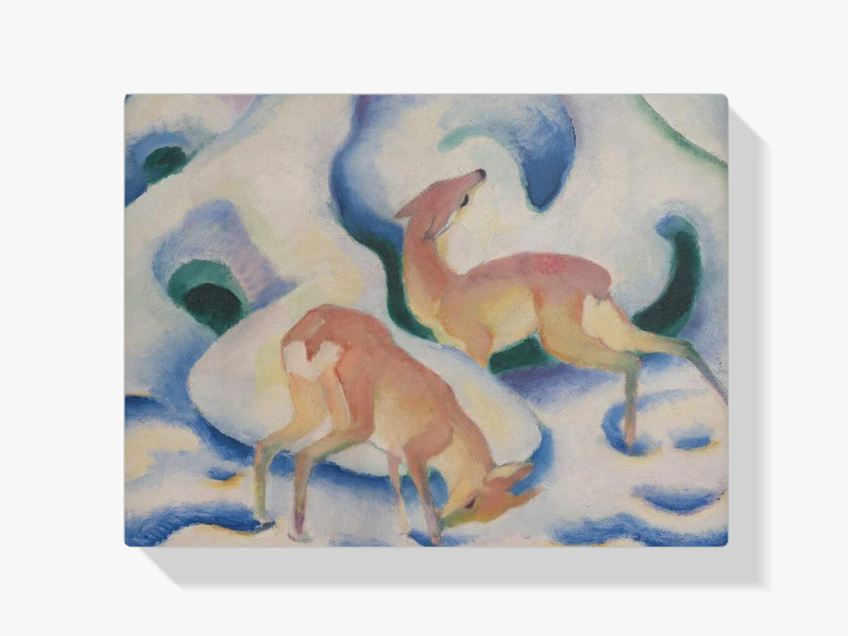 Malen nach Zahlen – Hirsche im Schnee