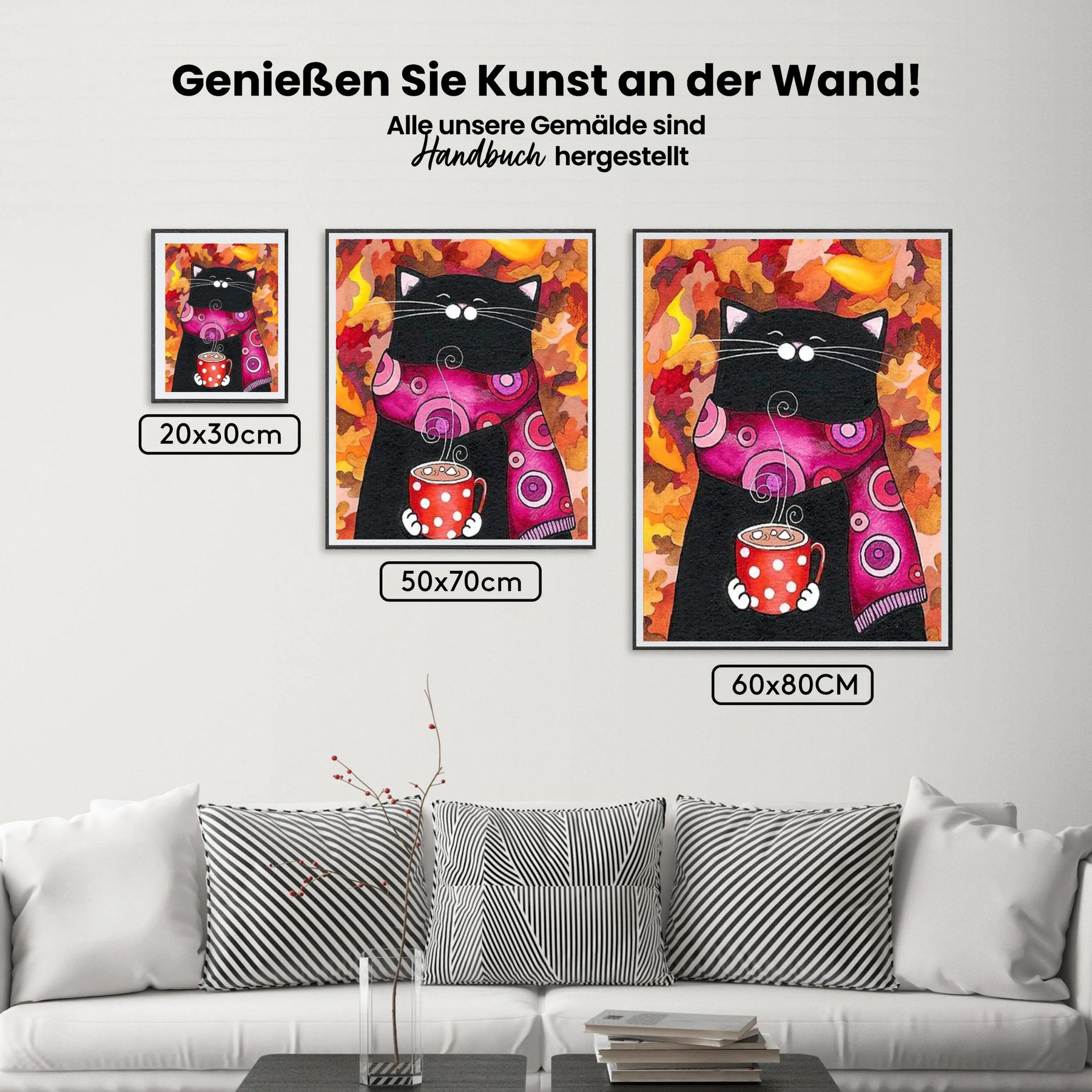 Malen nach Zahlen – Katze mit Marshmallows