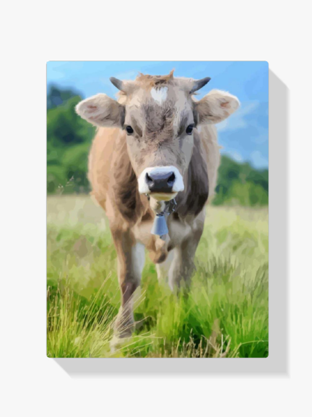 Malen nach Zahlen – Kuh auf der Wiese