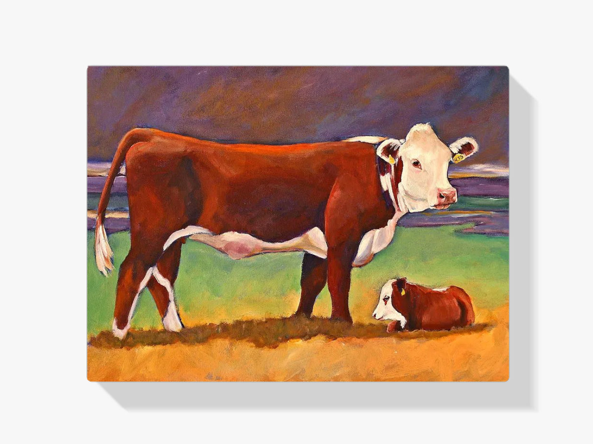 Malen nach Zahlen – Kuh und Kalb