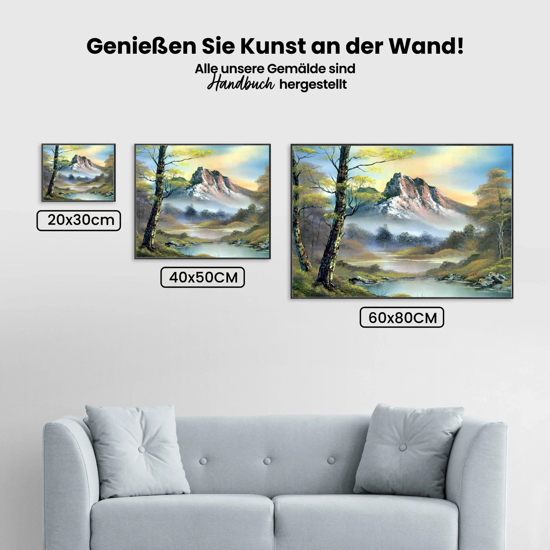 Malen nach Zahlen – Landschaft mit Bergen