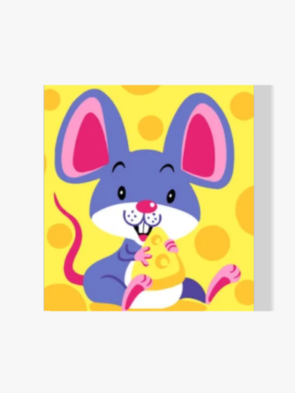 Malen nach Zahlen – Maus mit Käse