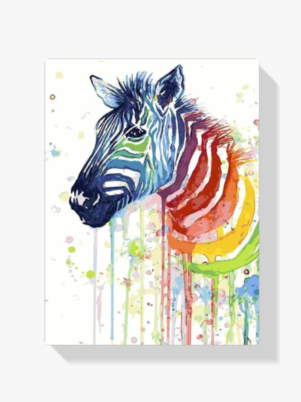 Malen nach Zahlen – Regenbogen-Zebra