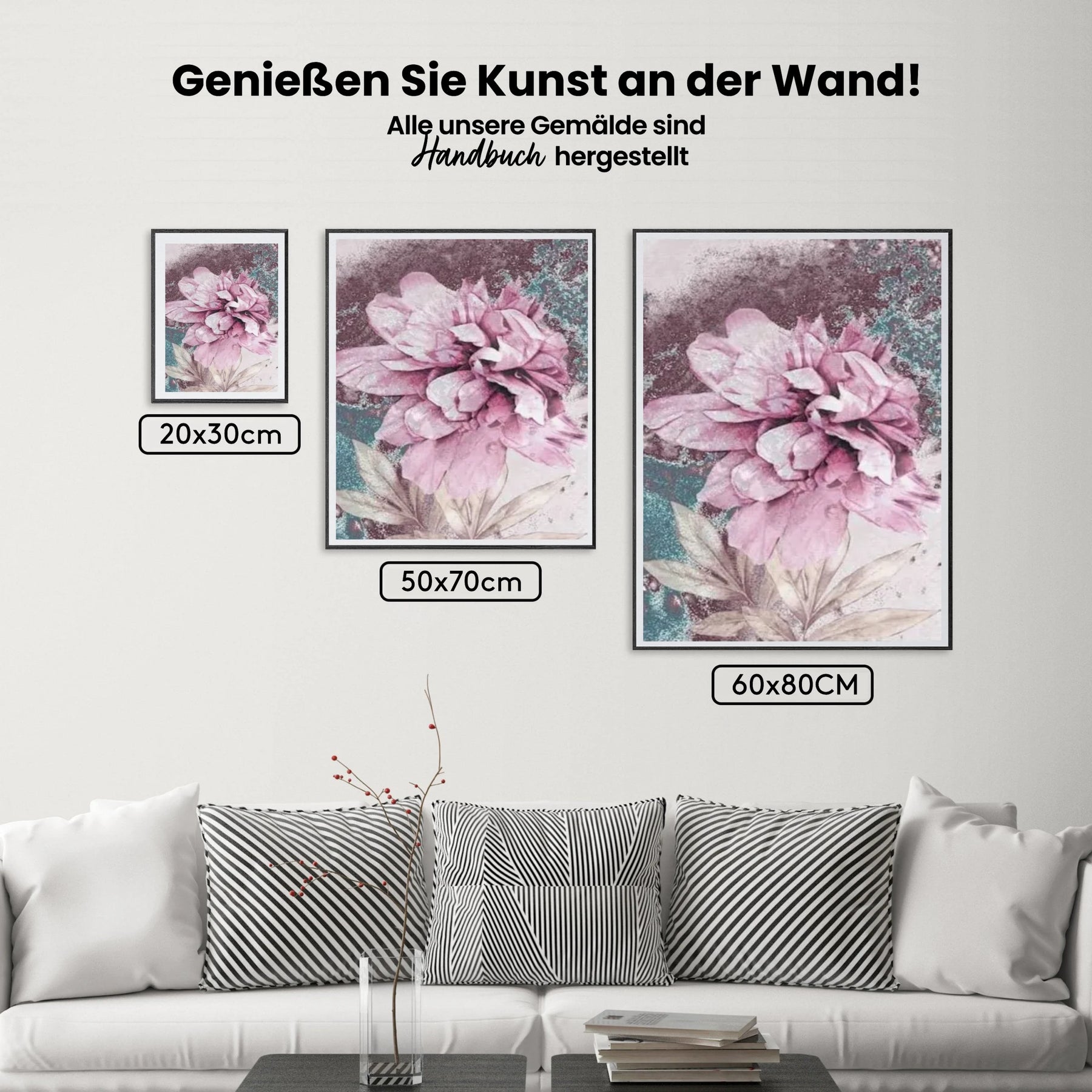 Malen nach Zahlen – Rosa Blume
