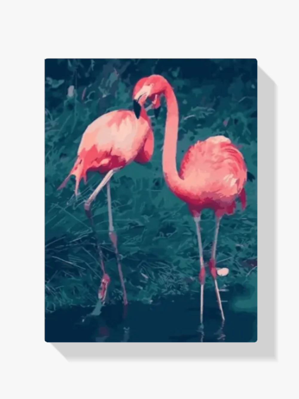 Malen nach Zahlen – Rosa Flamingos