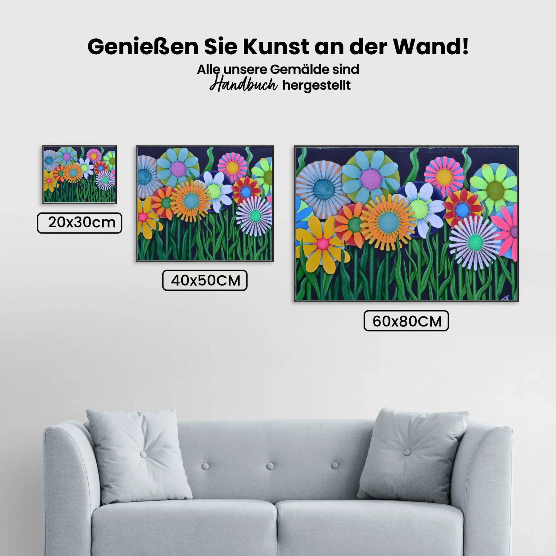 Malen nach Zahlen – Schöne Blumenzeichnung