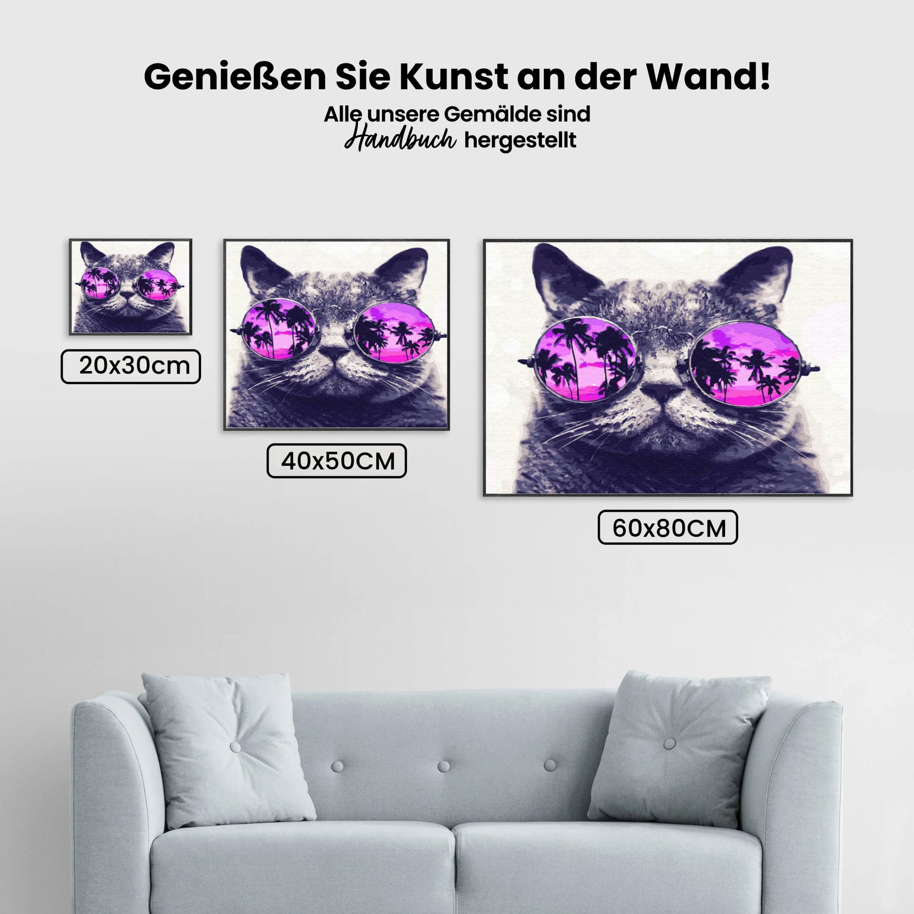 Malen nach Zahlen – Stilvolle Katze