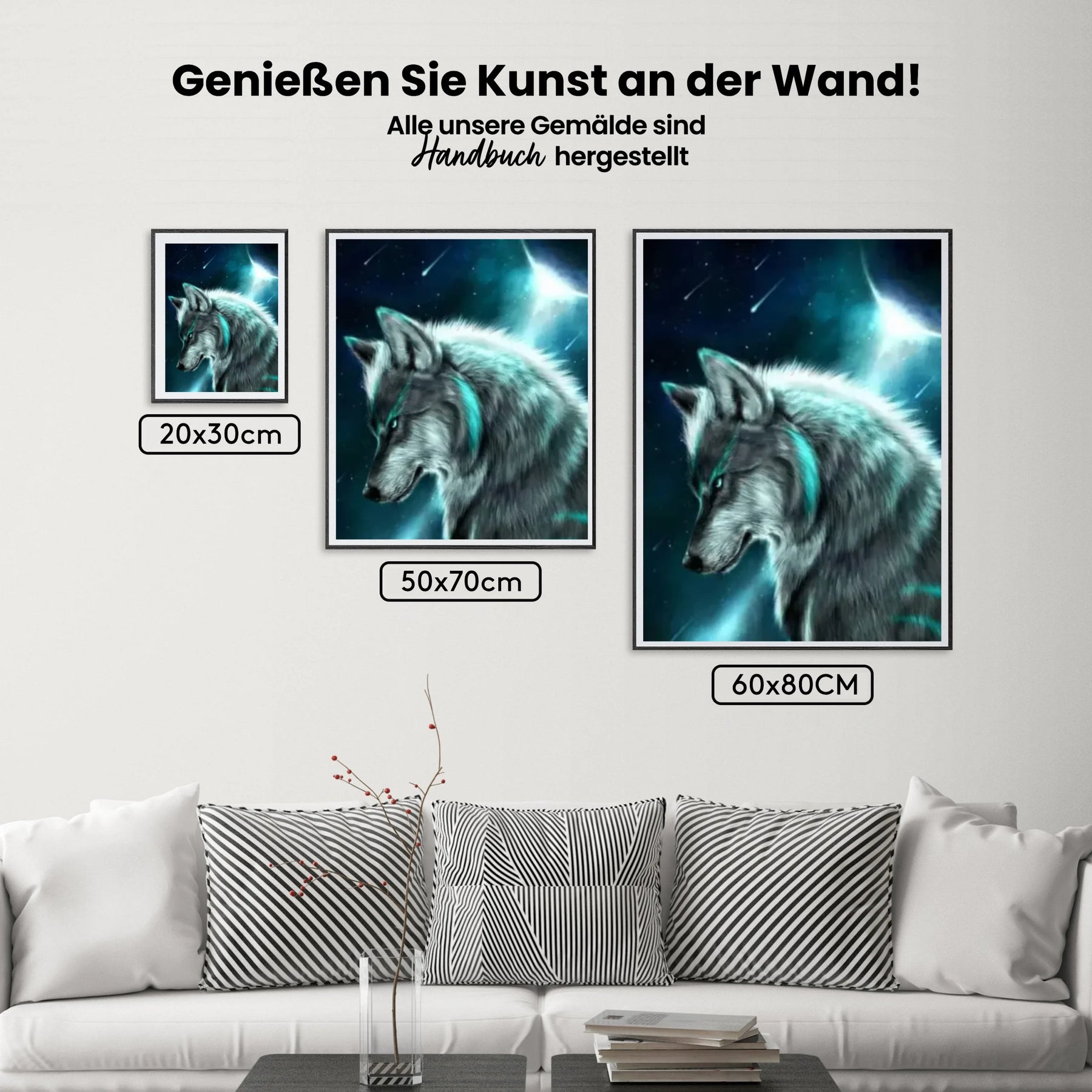 Malen nach Zahlen – Wolf im Mondlicht