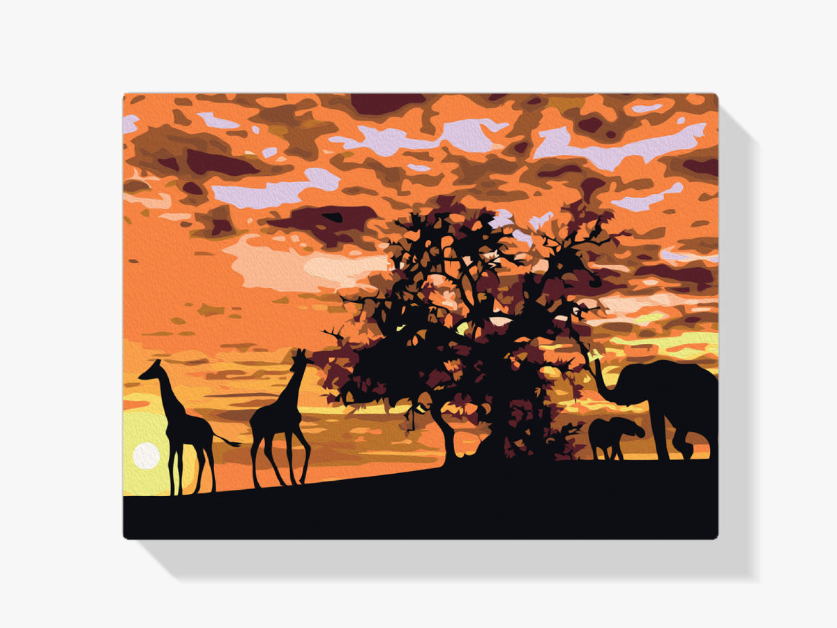 Malen nach Zahlen – avanne (Giraffen & Elefanten)