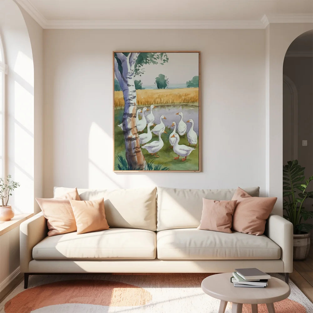 Malen nach Zahlen - Bauernhof Gans