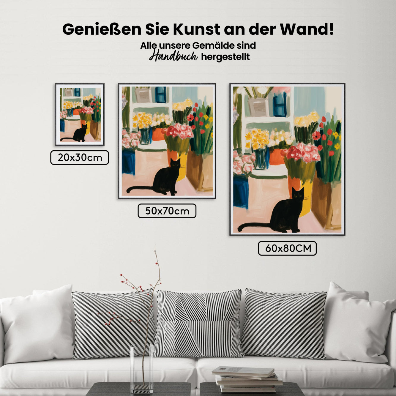 Malen nach Zahlen - Blumenkatze