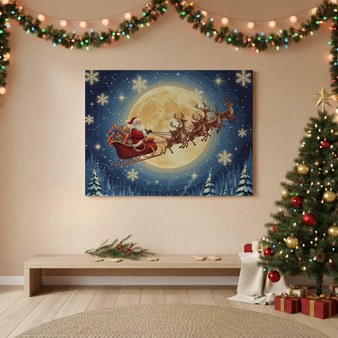 Malen nach Zahlen - Die Mitternachtsreise des Weihnachtsmanns