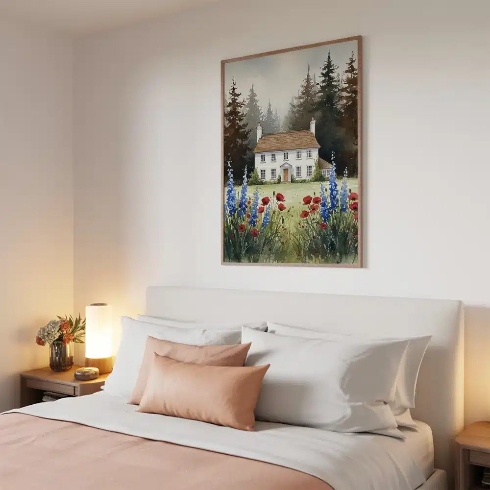 Malen nach Zahlen - Dorf-Cottage-Garten